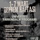 1-7 Mart Deprem Haftası Üniversite Farkındalık Programı